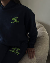Load image into Gallery viewer, DRIPPY SMILEY FACE HOODIE - FRENCH NAVY
