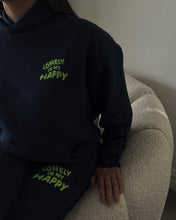 Load image into Gallery viewer, DRIPPY SMILEY FACE HOODIE - FRENCH NAVY