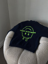Load image into Gallery viewer, DRIPPY SMILEY FACE HOODIE - FRENCH NAVY