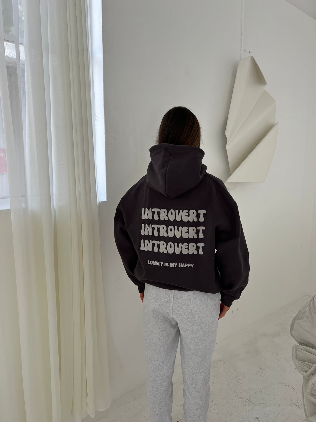 INTROVERT HOODIE - CHARCOAL