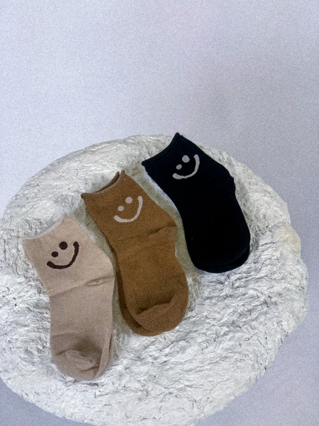 Neutral Smiley Socks