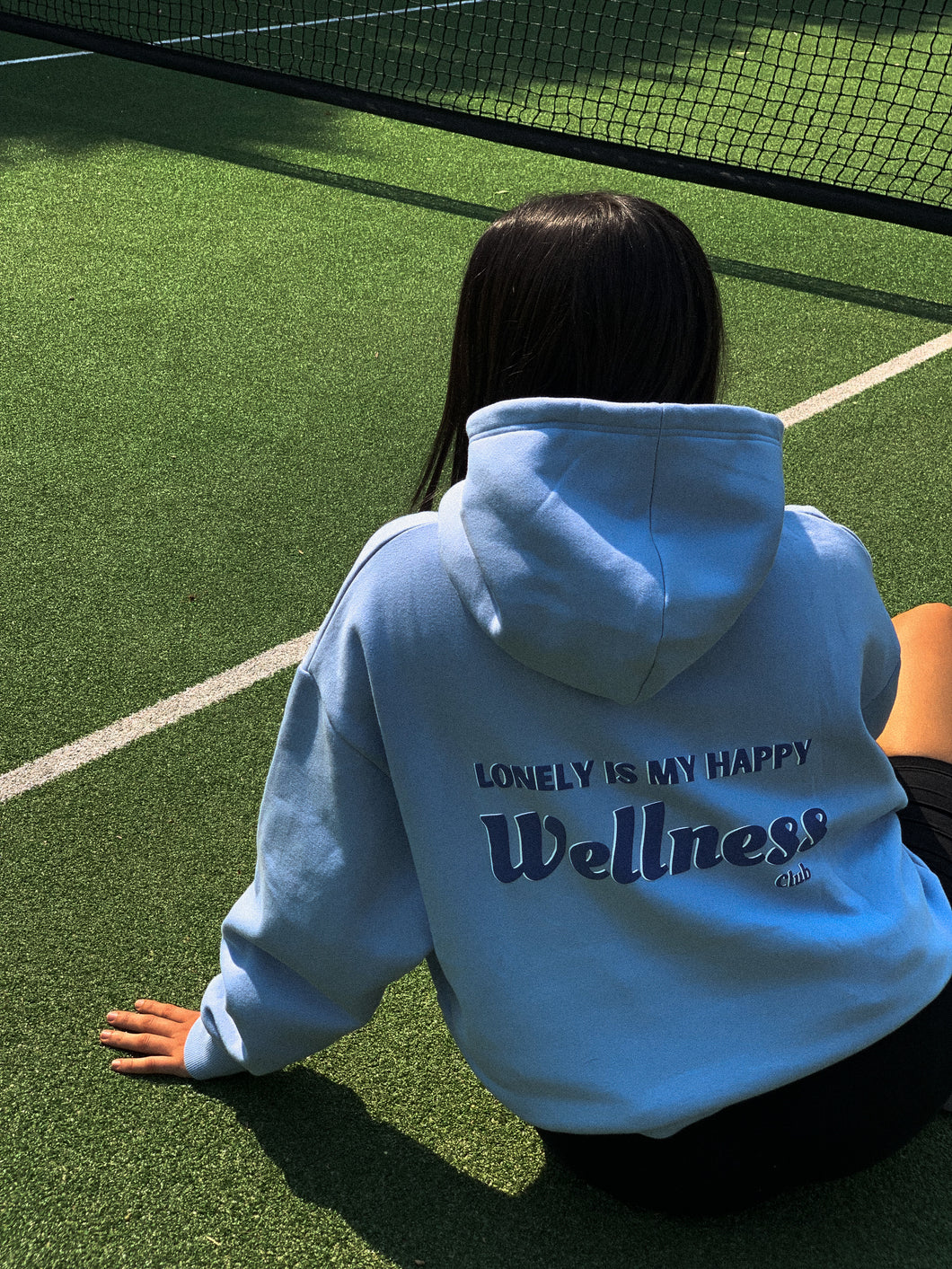 WELLNESS CLUB HOODIE - SKY BLUE PUFF